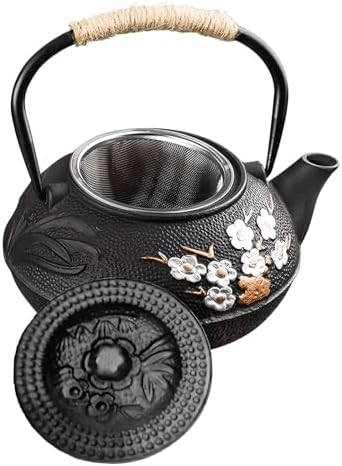 Japanese Cast Iron Teapot, 20oz/600ml Cast Iron Tea Kettle by HomeKitchen