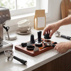 Haofy 51mm 7 Piece Espresso Tools Kit for Home Barista with Wood Tamping Station with WDT Dosing Ring Coffee Tamper and Distributor Set - Image 3
