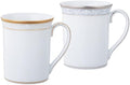 Noritake P91332/4335-6 Mugs (Pair Set) 11.2 fl oz (310 cc), Hampshire Gold & Platinum 2 Count Gold & Silver Fine Porcelain by Noritake