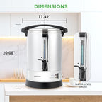NutriChef 13L Hot Water Dispenser | Electric Water Boiler, Stainless Steel - Image 7
