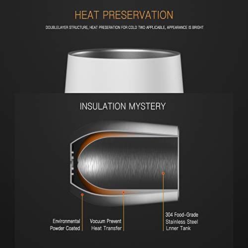Insulated Wine Tumblers with Lid 12 oz Stainless Steel Cups Set of 2 - Image 2