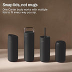 Fellow Carter Slide Ceramic Lined Travel Mug 12 oz, Coffee, One-Handed Lid - Image 5