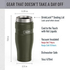 THERMOS Stainless King Stainless Steel Tumbler, 16oz, Army Green - Image 2