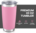 20 oz Tumbler with Lid Stainless Steel Insulated Tumblers Bulk Cups Mug - Image 2
