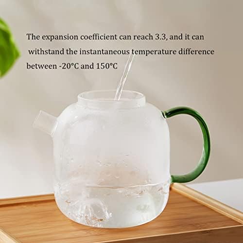 Coffee And Tea Kettle Handmade Glass Teapot With Removable Loose Tea Glass Infuser Blooming Teas 2-in-1 Tea Kettle Applicable Electric Pottery Tea Pot (Color : Transparent) - Image 3