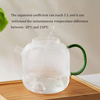 Coffee And Tea Kettle Handmade Glass Teapot With Removable Loose Tea Glass Infuser Blooming Teas 2-in-1 Tea Kettle Applicable Electric Pottery Tea Pot (Color : Transparent) - Image 3