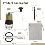 304 Stainless Steel Manual Coffee Grinder with Adjustable Burr, Cleaning Brush, Storage Pouch, Portable Espresso Grinder for Home and Travel, Smooth Grind Control for Espresso, Pour Over, Cold Brew - Image 4