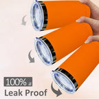 20 oz Tumbler Bulk Stainless Steel Tumblers with Lids and Straws Orange - Image 5