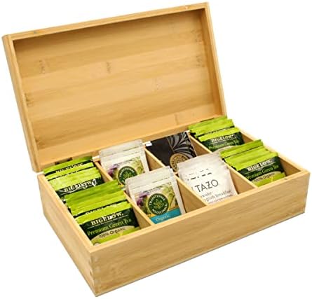 Personalized Tea Box, Bamboo Organizer, Simple Name - Image 3