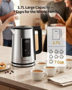 SHARDOR Electric Kettle 1.7L Stainless Steel, One Touch Start, Auto Shut-Off - Image 6