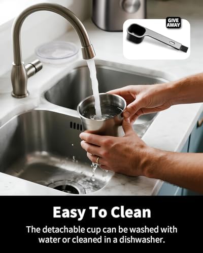 SHARDOR Electric Blade Coffee Grinder, Timed Grind Control Rotary Knob, All-stainless steel shell,Adjustable,for Coffee Beans, Spices & Herbs, with 1 Removable Stainless Steel Bowl,Sliver - Image 4
