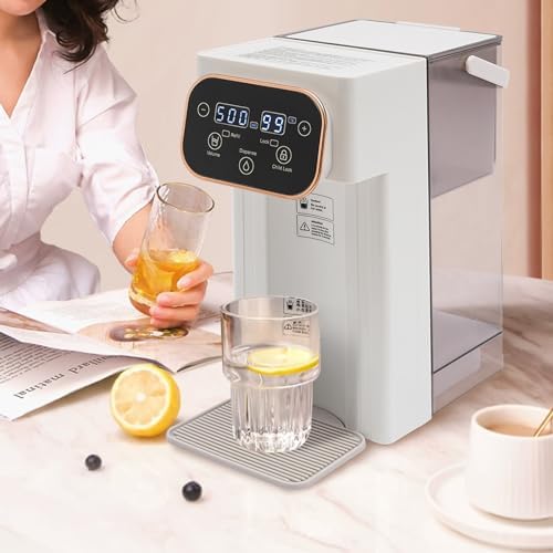 Electric Kettles, Instant Hot Water Dispenser Countertop, Temperature Adjustable 77-210.2℉ & 3L Water Tank Capacity, with Carrying Handle, White - Image 3