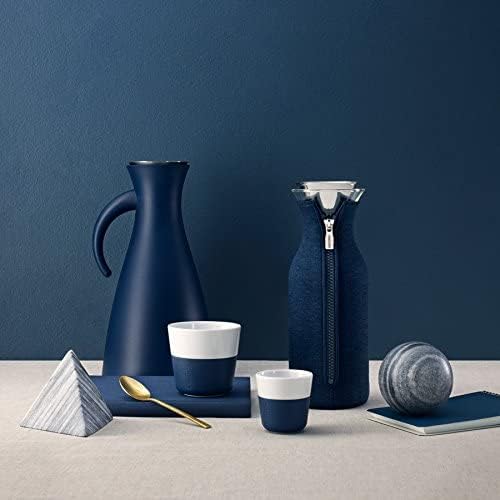 EVA SOLO Fridge Carafe | Scandinavian Design | 1 Litre | Borosilicate Glass, Stainless Steel, Silicone | Dishwasher Safe | 100% Drip - Nordic Blue Woven 1.0 Litre - Image 3