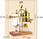 JITEM Cafetera Belgium Luxury Royal Family Balance Syphon Coffee Maker Siphon Brewer Elegant Design Retro Style with U Handle Glass Siphon Pot for Coffee or Tea - Image 2