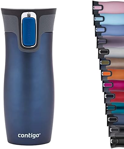 Contigo West Loop Autoseal Travel Mug, Stainless Steel Thermal Mug, Vacuum Flask, Leakproof Tumbler, Coffee Mug with BPA-Free Easy-Clean Lid by Contigo