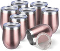 StarSpeed 12oz/8 Pack Insulated Wine Tumbler with Lid,Rose Gold by StarSpeed