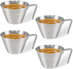 YARRAMATE 4 Pack Stainless Steel Espresso Shot Cup, 3.4oz (Silver) by YARRAMATE