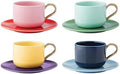 kate spade new york Make It Pop Drinkware Collection, Cup & Saucer Sets, Multicolor 8-Piece Set by Unknown