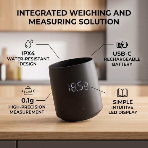 Digital Coffee Scale Dosing Cup with LED Display for Beans - Image 4