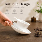 Fine Bone China Tea Cups and Saucers Set of 2, 4 oz - Image 6