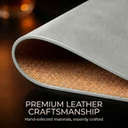 Premium Oval Faux Leather Placemat & Coaster Set with Innovative Cork-Look Printed Base，4/6/8-Piece Sets & 8 Colors，Non-Slip Dining Table Mats for Kitchen Dining - Image 6