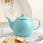 Sweejar Ceramic Tea Pots,40OZ Porcelain Teapot with Infuser(Turquoise) - Image 3