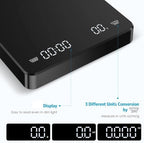 Coffee Scale 3kg/0.1g Digital Scale with Timer, Matte Black Kitchen Scale - Image 4