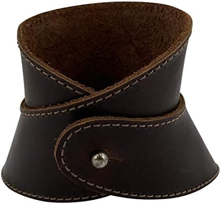 Hide & Drink, Pour Over Collar Compatible with Chemex 6-Cup Glass Handmade from Full Grain Leather - Bourbon Brown - Image 3