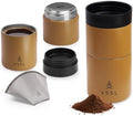 VSSL - Nest Pour Over Coffee Set | Coffee Maker for Camping | All-In-One Travel Pour Over | Transportable Dripper, 10oz Stainless Steel Travel Mug | Compact Storage & Adventure Ready | Sahara by VSSL
