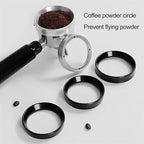 Coffee Powder Ring Aluminum Alloy Barista-Approved Espresso Tools Aluminum Dosing Funnel with 4 Magnets for Brewing Dosing Funnel 54mm(Silver58mm) - Image 3