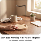 Coffee Station with Glass per, Walnut Stand - Image 6
