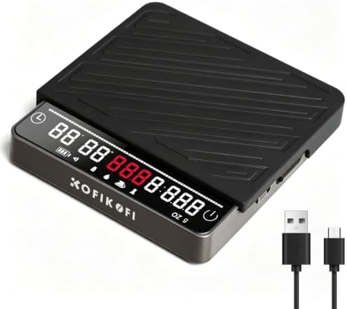 KOFIKOFI Coffee Scale with Timer, 0.1g Precision, 4 Modes, USB-C, 2000g by KOFIKOFI