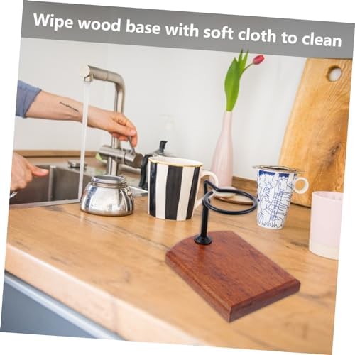Wooden Base Adjustable Coffee Dripper Stand for Pour-over Brewing - Image 5