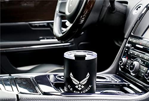 Military Gift Shop 20oz Air Force Tumbler, Double-Walled Insulated Steel USAF Coffee Mug with Lid | Air Force Gifts | USAF 20oz Tumbler - Image 7