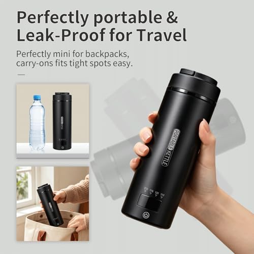 Travel Electric Kettle 16oz, Smart Water Bottle with 4 Temperature Control - Image 5