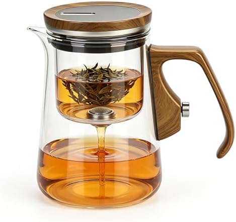 Magnetic Glass Teapot, Enchanted Tea Pot with Infuser - 25oz by AZFUNN