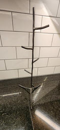 Hand-Forged Coffee Mug Tree – Rustic Steel Mug Holder for Countertop or Shelf, Blacksmith Made Kitchen Organizer by Unknown