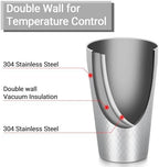 Beasea Stainless Steel Cups 15 oz, 4 Pack Large Stackable Stainless Steel Tumbler Bulk Double Wall Insulated Metal Pint Glasses Tin Cups for Drinking Home Restaurant Office Party Camping - Image 3