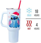 Silver Buffalo Lilo and Stitch Santa Hat, Stainless Steel Tumbler, 40oz - Image 3