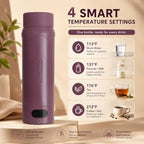 Travel Electric Kettle, Insulated Water Bottle with 4 Temp, Black Cherry - Image 3