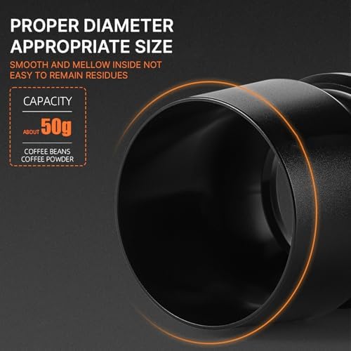 Aluminium Alloy Coffee Powder Picker Dosing Cup with Dosing Ring Coffee Powder Receiver Container Press Coffee Distribution Tool for Espresso Pour Over Coffee Barista Use (58mm) - Image 5