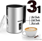 Gourmia GMF215 Cordless Electric Milk Frother & Heater, 3 Function, Detachable Base For Easy Serving, Stainless Steel, Non-Stick Interior For Easy Cleaning - Image 4