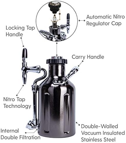 GrowlerWerks uKeg Nitro Cold Brew Coffee Maker, 50 oz, Black Chrome - Image 3