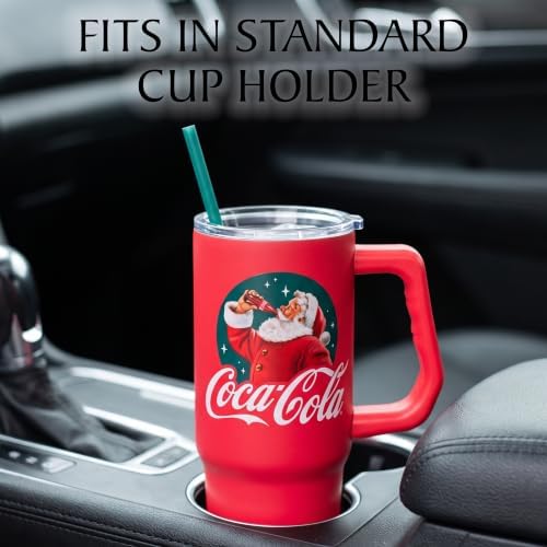 Silver Buffalo Coca-Cola Vintage Santa Stainless Steel Tumbler, 30oz - Image 6