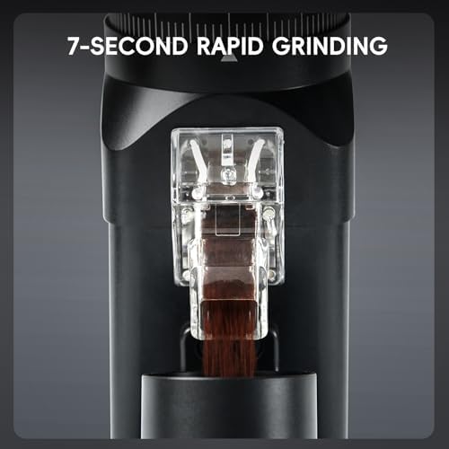 STARSEEKER E64 Electric Coffee Grinder 64MM Espresso Titanium Flat burr Stepless Fineness Adjustment Home Bean Grinder (Black) - Image 6