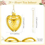 Qinyoung 25 Sets Bridal Shower Tea Party Favors for Guests, Gold - Image 3