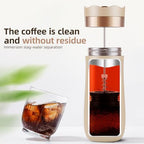Portable Coffee Maker, Double Wall Insulated Stainless Steel French Press Travel Mug with 320ml Capacity for Camping Hiking Travel (Red) - Image 4