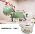Hemoton Enamel Tea Kettle 2.2 Quart Stovetop Whistling Water Kettle Thickened Steel Enamel Teapot for Home and Office Kitchen - Image 3