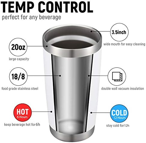COMOOO 20oz White Tumbler Bulk with Straw Stainless Steel Insulated Coffee Tumbler Cups Double Wall Vacuum Travel Coffee Mug with Splash Proof Sliding Lid for Hot Cold Drinks (White, 4 Pack) - Image 2