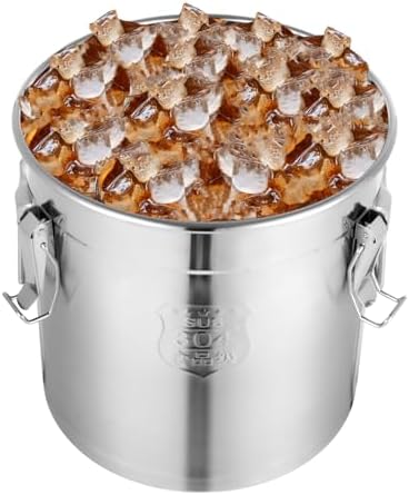 Food Storage Containers w/Lids, Stainless Steel Airtight Canister by Unknown